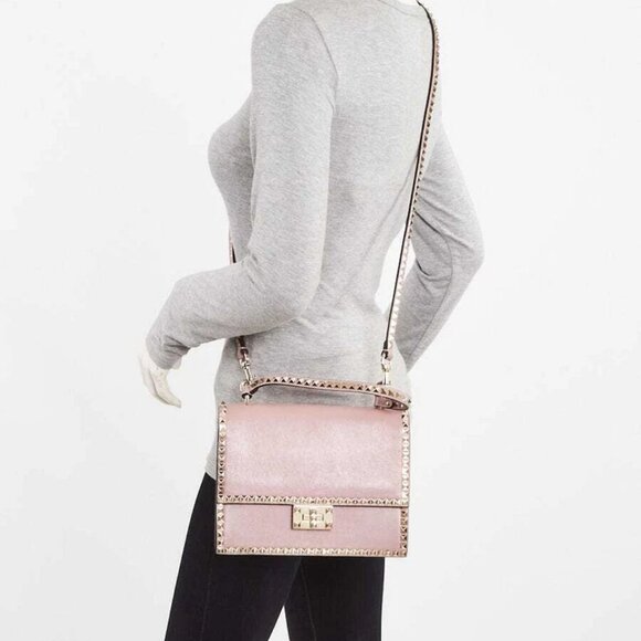 Valentino Pink Pebbled Leather No Limit Crossbody Bag - Picture 2 of 12